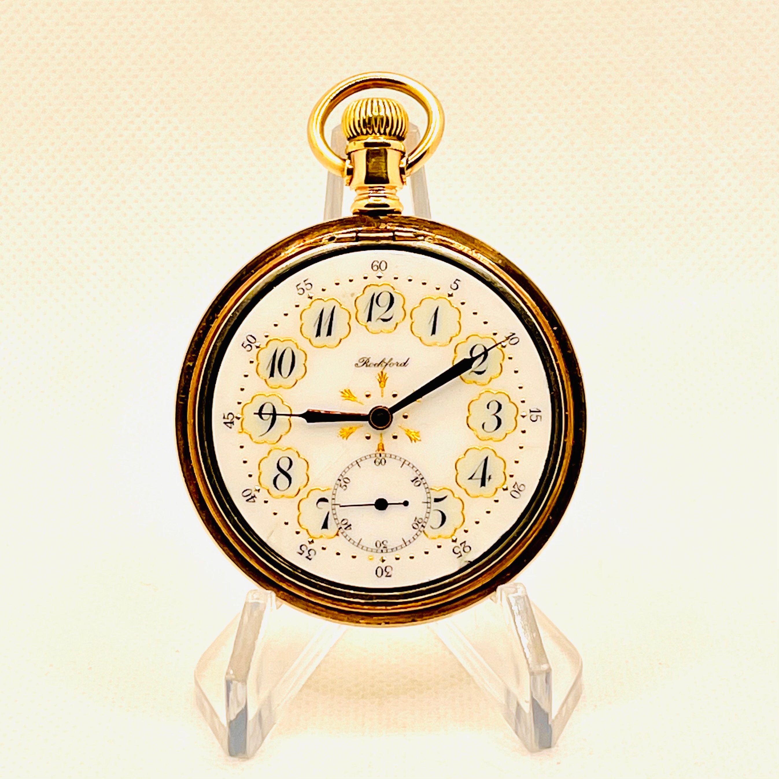 Vintage Pocket WatchRockford 16s. Fancy Painted Dial Circa Etsy