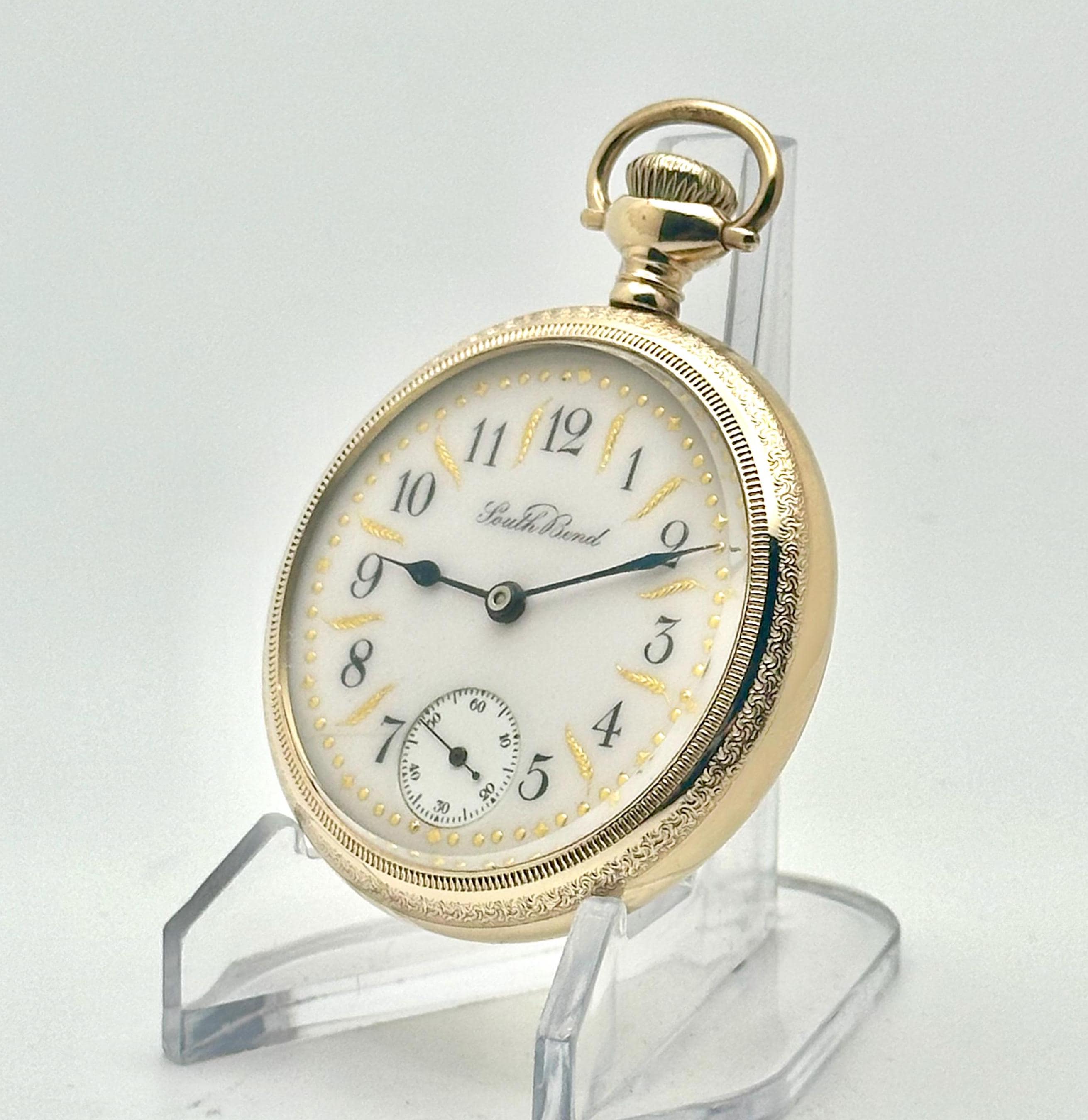 Vintage Pocket Watch-south Bend 16s, 17 Jewel, Circa 1924, Hand