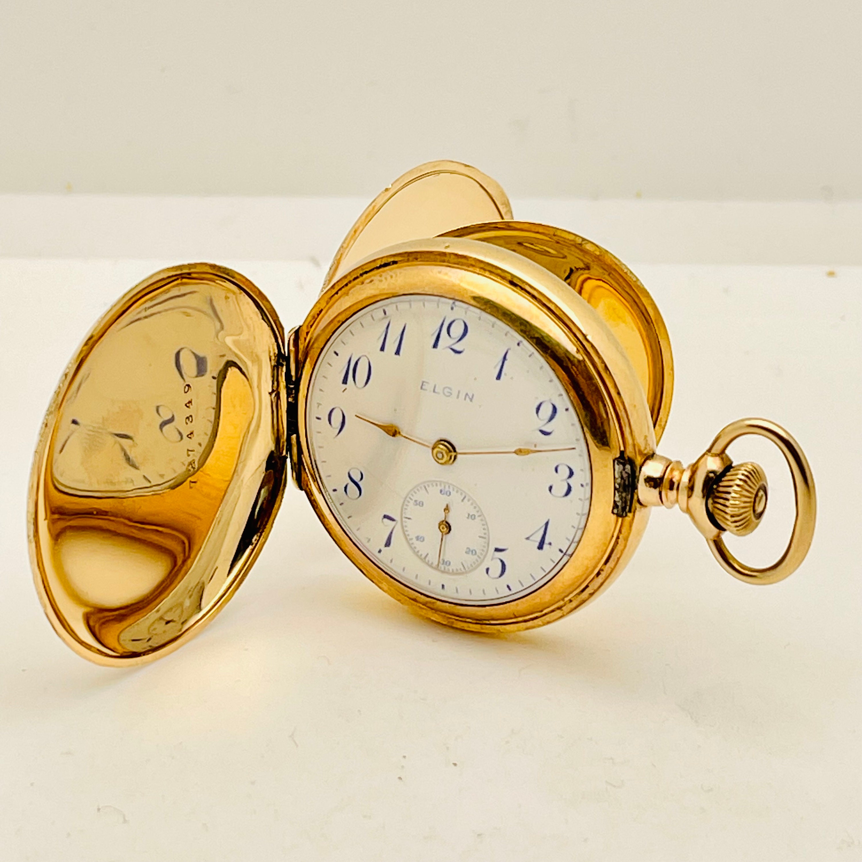 Vintage Pocket Watch Elgin Ladies 0s Circa 1908. Fancy Face