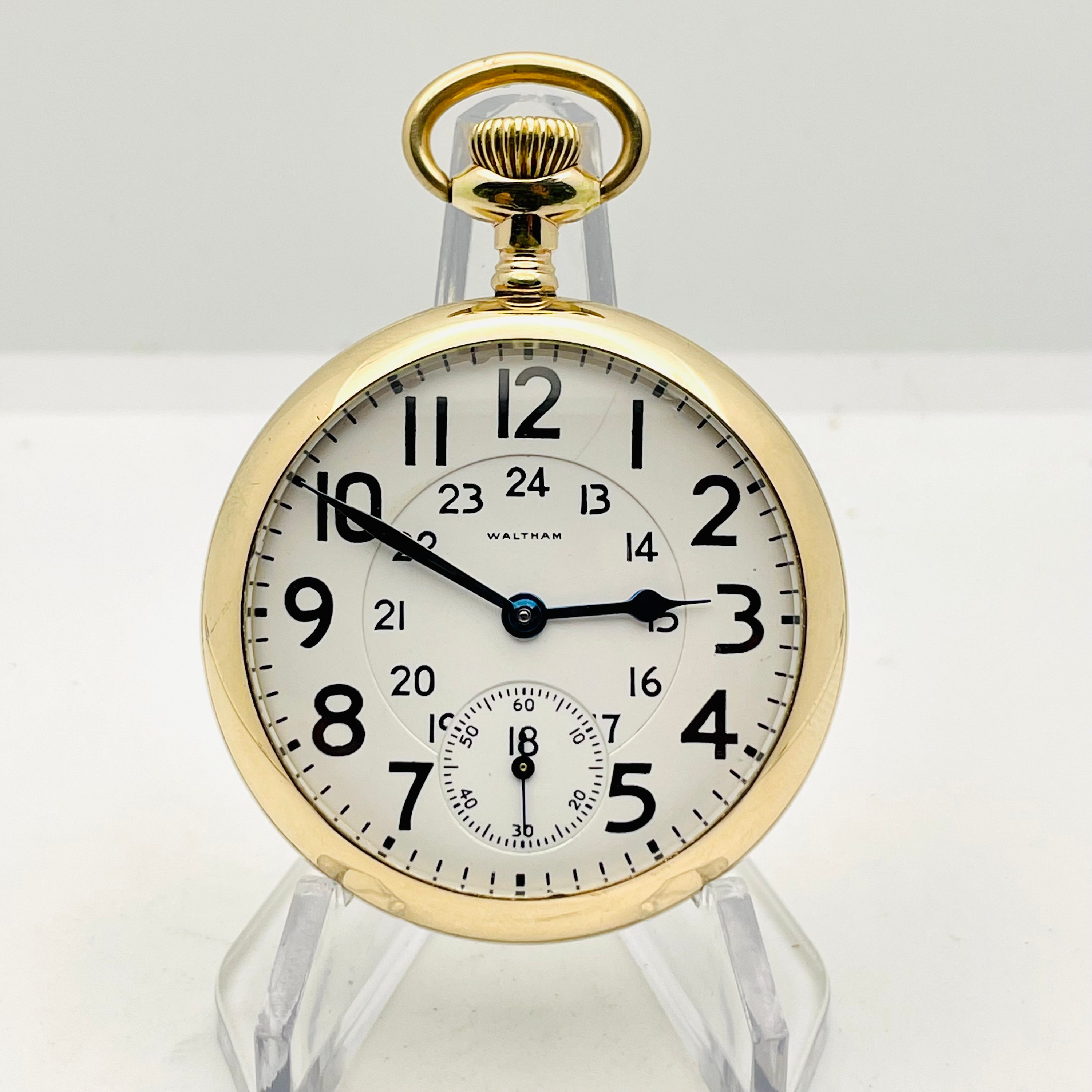 Vintage Pocket Watch-waltham, 21 Jewel, Railroad Grade, 16s, Circa 1915 ...