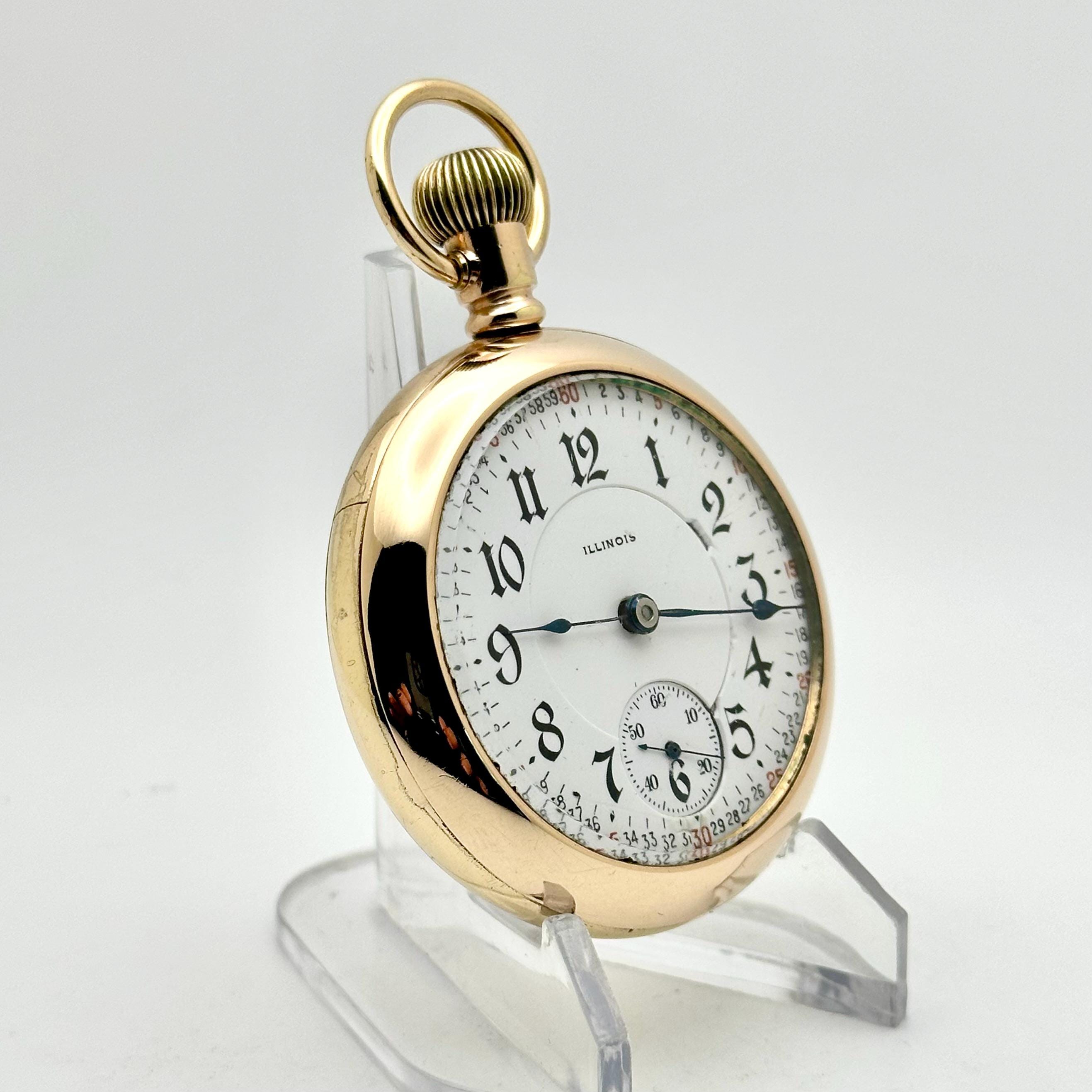 Vintage Pocket Watch-illinois RR Grade, 18s, 17 Jewels, Circa 1910 ...