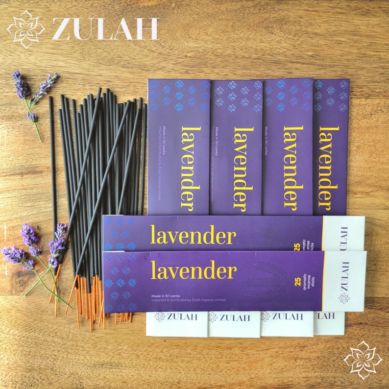 Lavender Incense Sticks 25 Sticks Stress Insomnia Etsy