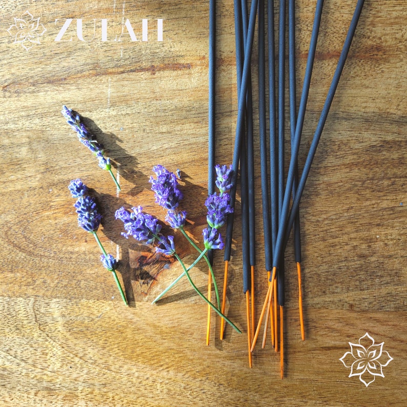 Lavender Incense Sticks, 25 sticks, Stress Reliever, Insomnia, Depression Anxiety Reliever, Yoga, Peace Insense Insence Encens Incienso image 2