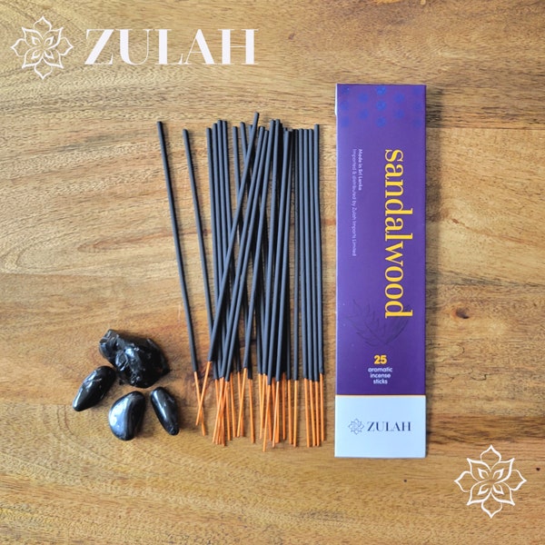 Sandalwood Incense Sticks, 25 sticks, Cleansing, Manifesting, Meditation, Yoga, Reduce Stress and Anxiety, Spiritual Insense Insence Encens