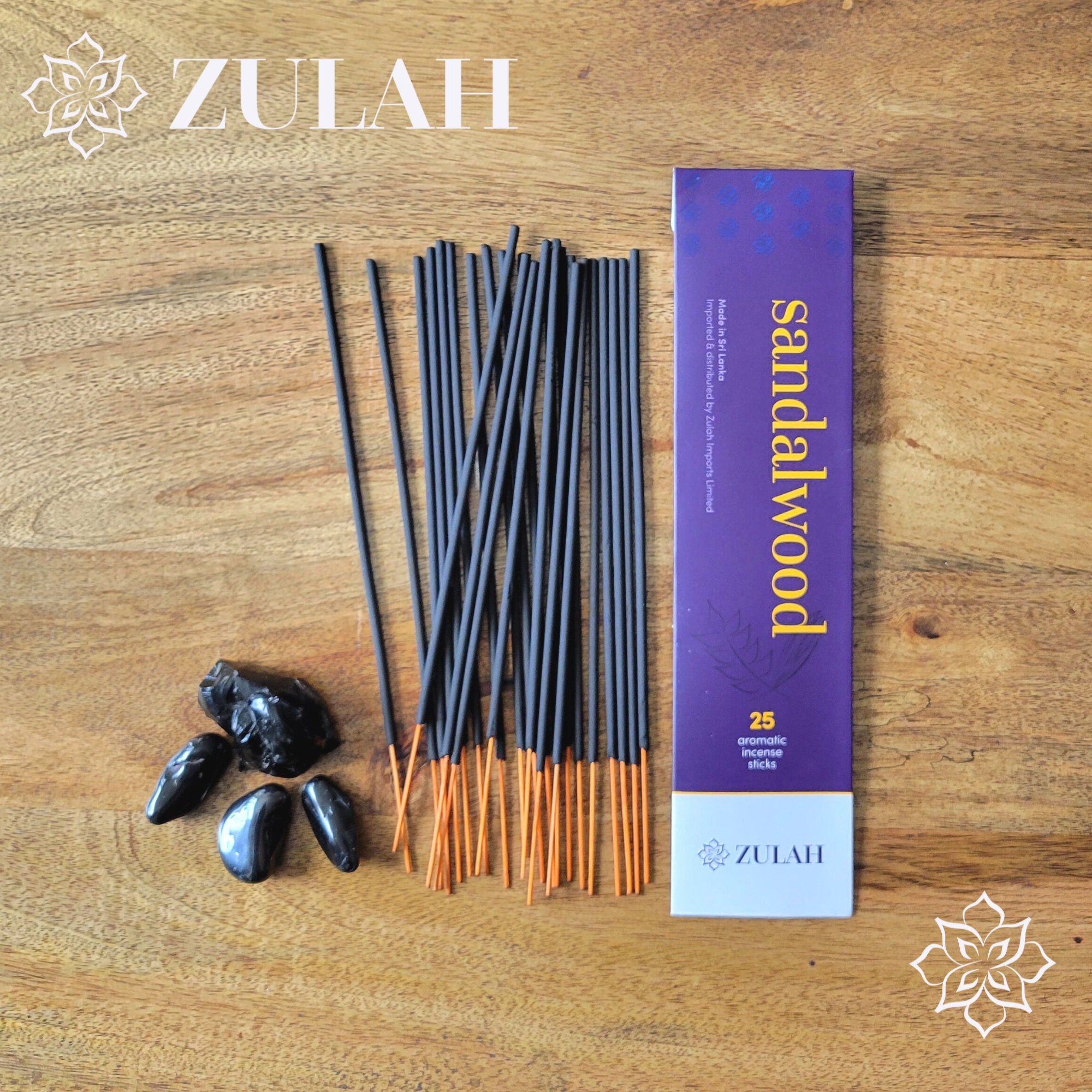 Sandalwood Incense Sticks, 25 Sticks, Cleansing, Manifesting