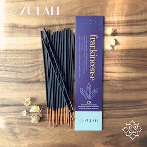 Frankincense Incense Sticks: Grounding, Vegan, Fair Trade, 20 Pack