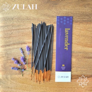 Lavender Incense Sticks, 25 sticks, Stress Reliever, Insomnia, Depression Anxiety Reliever, Yoga, Peace Insense Insence Encens Incienso