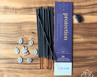 Protection Incense Sticks | Frankincense + Cinnamon | Energy Clearing | Spiritual Shield | Vegan | Non-Toxic | 20 Pack