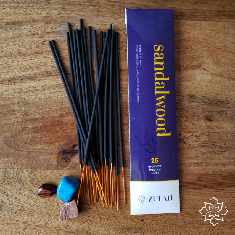 Sandalwood Incense Sticks 25 sticks Cleansing Manifesting Etsy