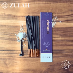 Coconut Incense Sticks: Sweet Tropical Aroma, Handmade Vegan Relaxation