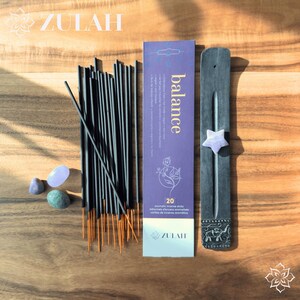 Chakra Healing Incense Sticks: Grounding, Vegan, Non-Toxic - 20 Pack 1 Packet+Flat Holder