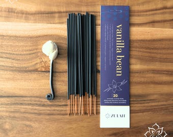 Vanilla Bean Incense Sticks: Hand-Dipped, Vegan, Calming Aroma - 20 Pack