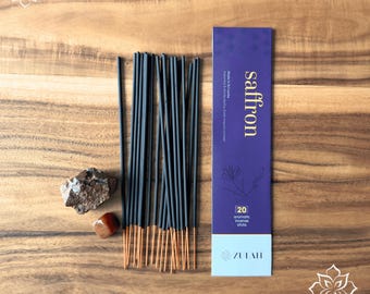 Saffron Incense Sticks: Warm Exotic Spice, Handcrafted in Sri Lanka