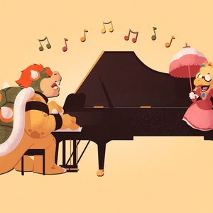 Mario Movie "Peaches" - Bowser & Kamek Art Print