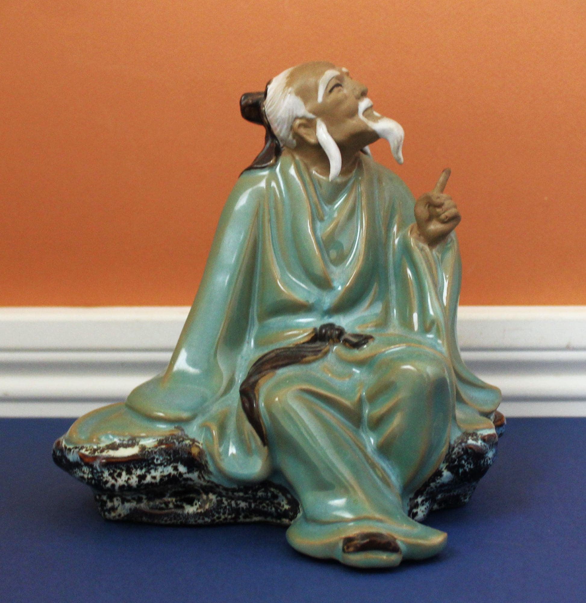 陶磁器 白磁 仏教美術 コレクション品 開運風水 弥勒仏像 装飾品