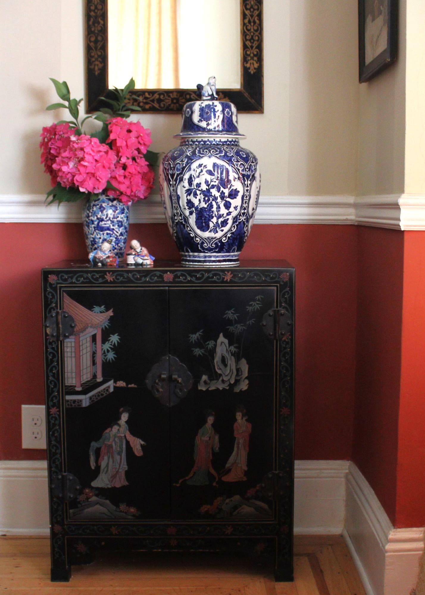 デルフトブルーの大型ジンジャージャー：ロイヤルスフィンクスの