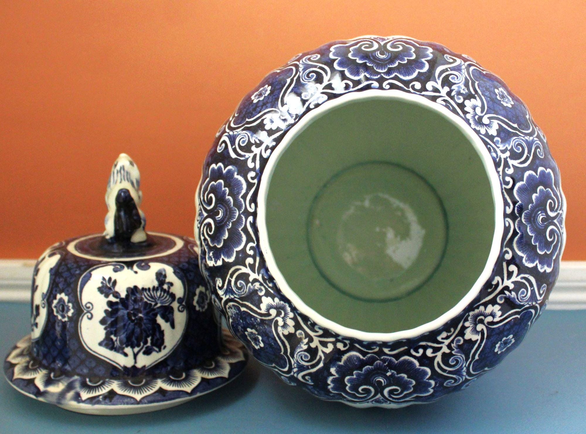 デルフトブルーの大型ジンジャージャー：ロイヤルスフィンクスの