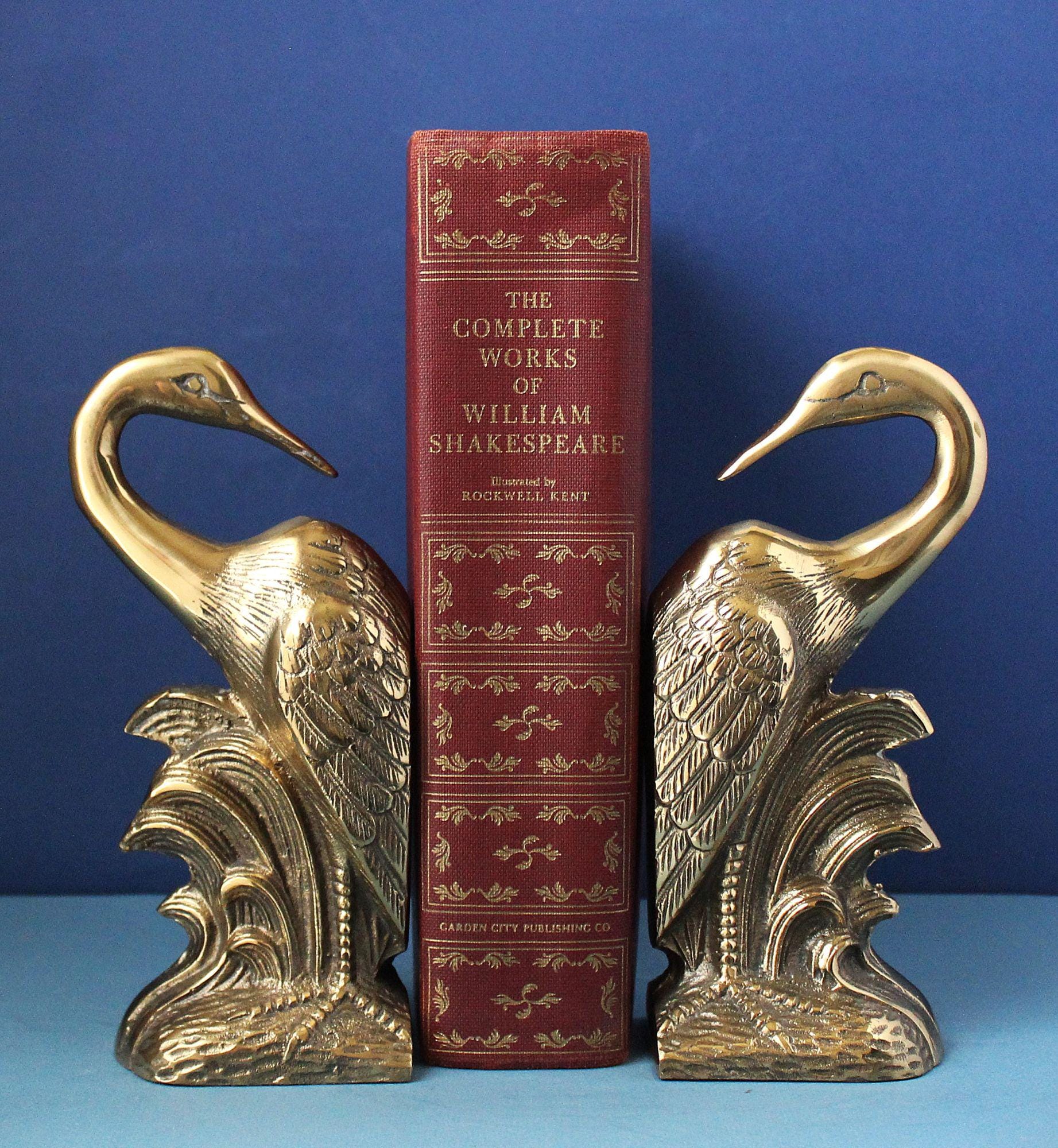 Brass crane bookend - Etsy 日本