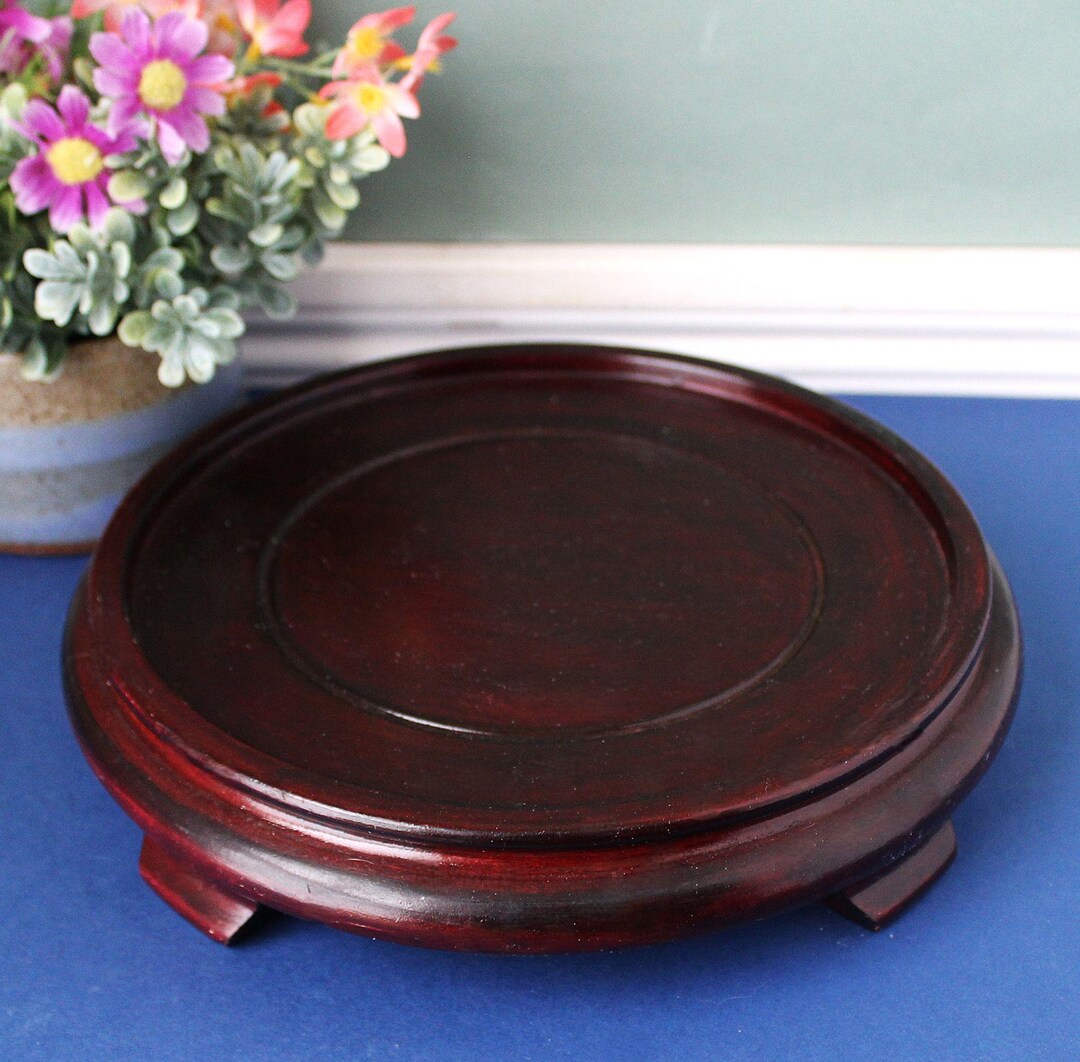 Vintage Round Wood Riser: 7