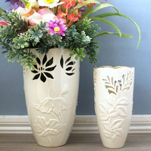 Vintage Lenox Westbury Vase: Ivory Porcelain with 24k Gold Rim
