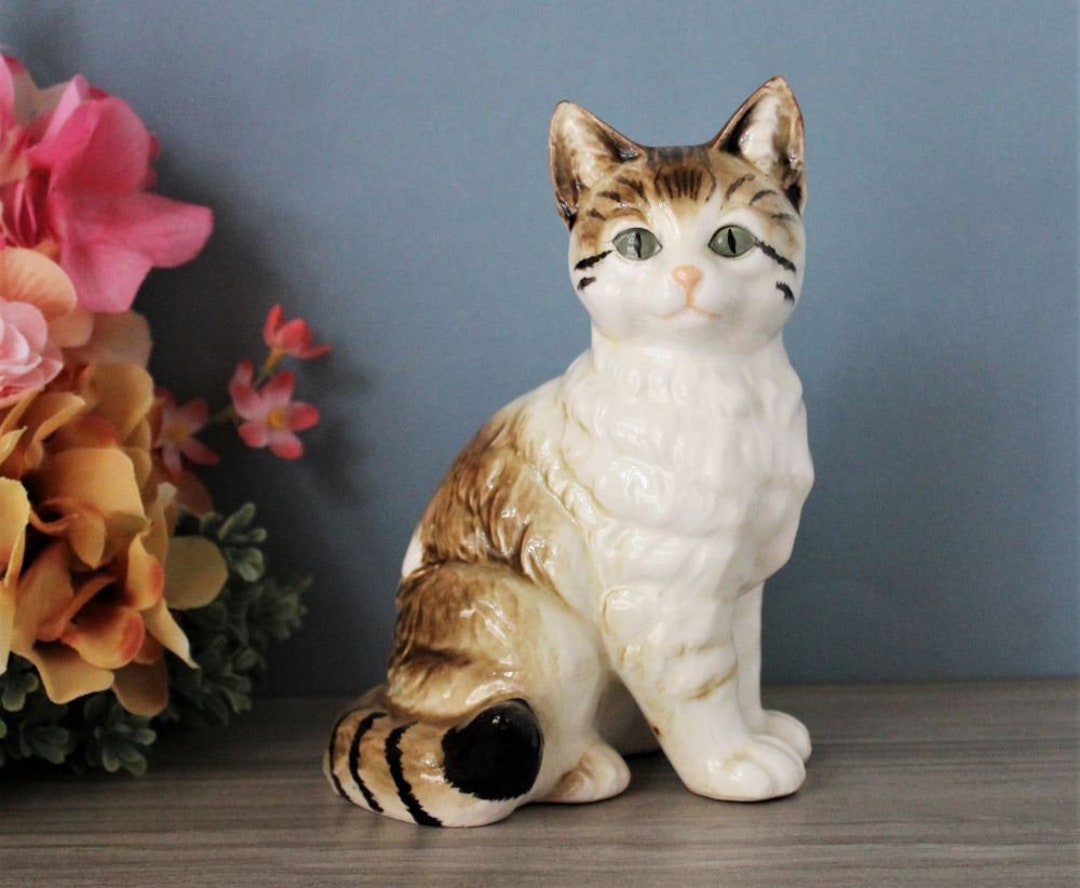 NIPPON Cat Yoko Boeki Large Figurine Cute Kitten Feline Japan Etsy