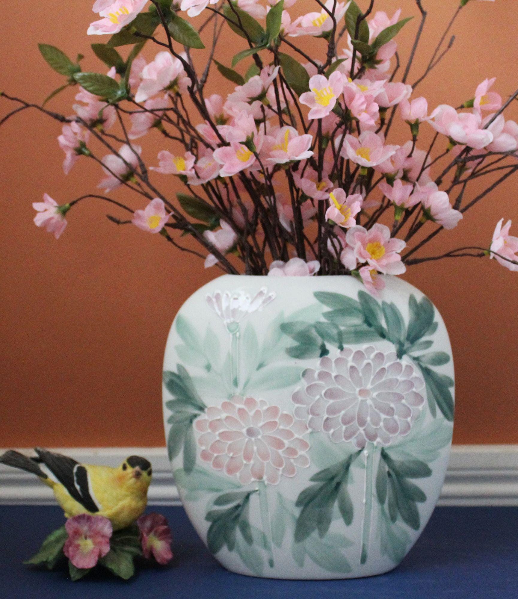 Vintage Vase by ANDREA by SADEK: Hand-painted Porcelain, Floral