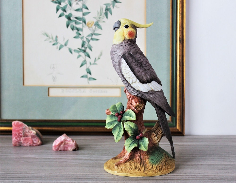 Cockatiel by Andrea Porcelain Figurine Andrea by Sadek #6014