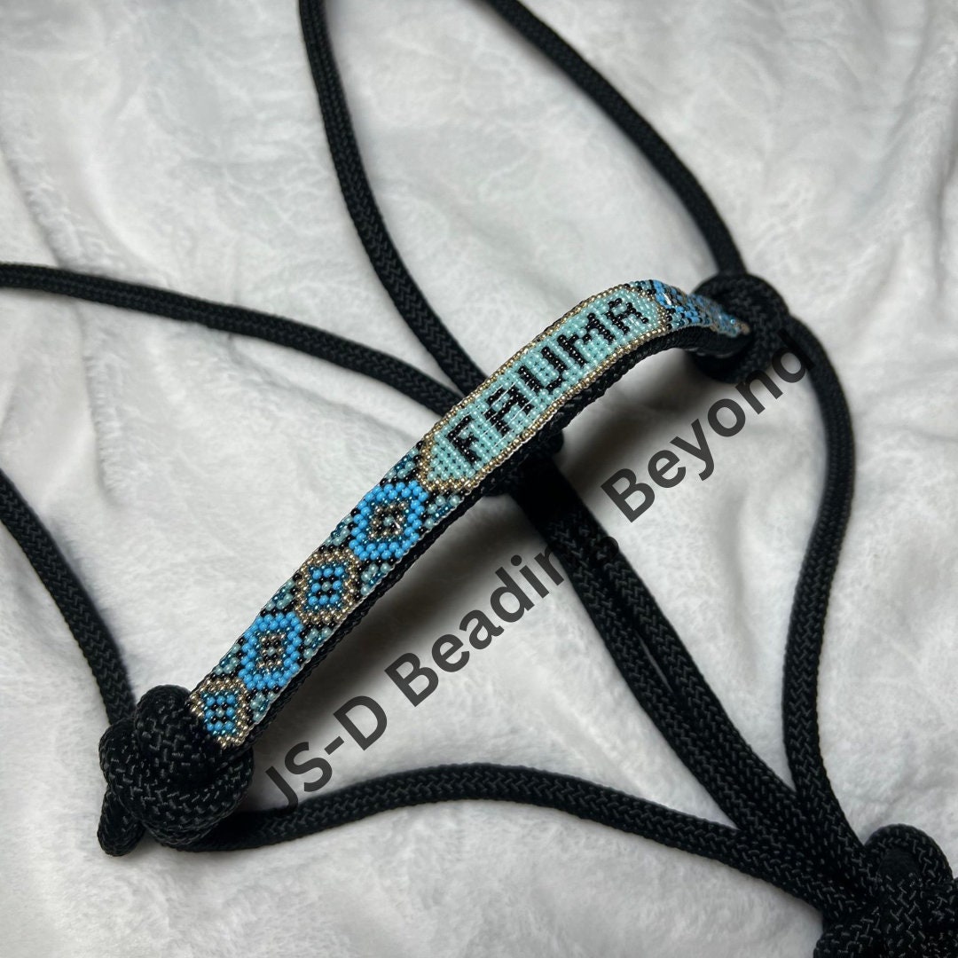 Custom Beaded Rope Halter Etsy