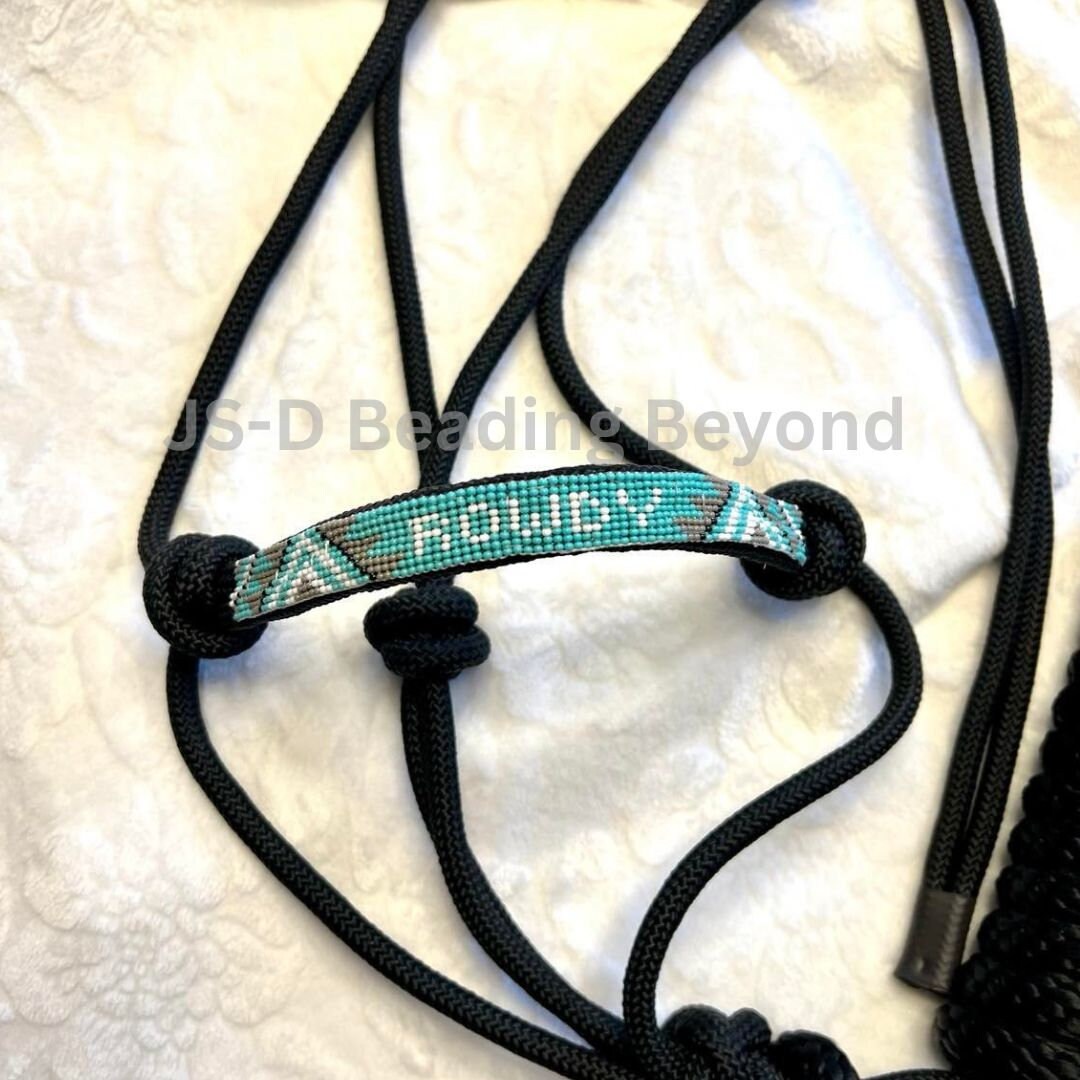 Custom Beaded Rope Halter Etsy