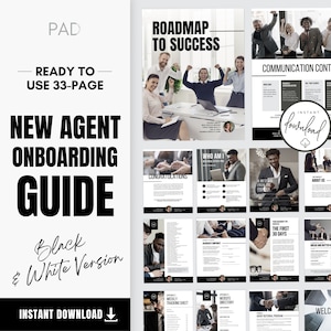 Real Estate Team Onboarding Guide: Realtor Recruiting CANVA Template (Digital Download)