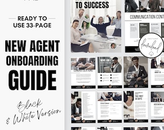 Real Estate Team Onboarding Guide | Realtor Hiring | Real Estate Recruiting | On-boarding Success Plan | CANVA Editable Template Bestseller