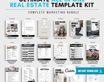 Realtor Marketing Kit: Canva Real Estate Templates Bundle (Digital Download)