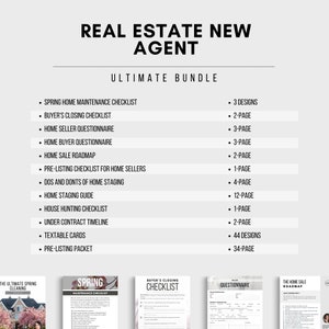 NEW AGENT Real Estate All-in-One Toolkit Guides, Worksheets More Realtor Ultimate Marketing Bundle Real Estate Editable Templates image 4