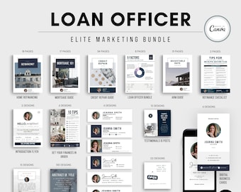 Loan Officer Marketing Kit: Social Media Templates (CANVA Editable)