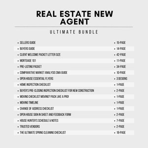 NEW AGENT Real Estate All-in-One Toolkit Guides, Worksheets More Realtor Ultimate Marketing Bundle Real Estate Editable Templates image 3