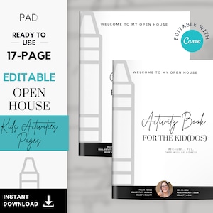 Real Estate Open House Kid Activities | Realtor Worksheets | Real ...