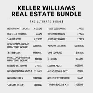 KW Keller Williams Ultimate Marketing Bundle | KW Agent Kit | KW Canva ...