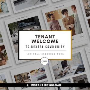 Tenant Welcome Packet: Luxury Rental Community Onboarding (Editable Canva Template - Digital Download)