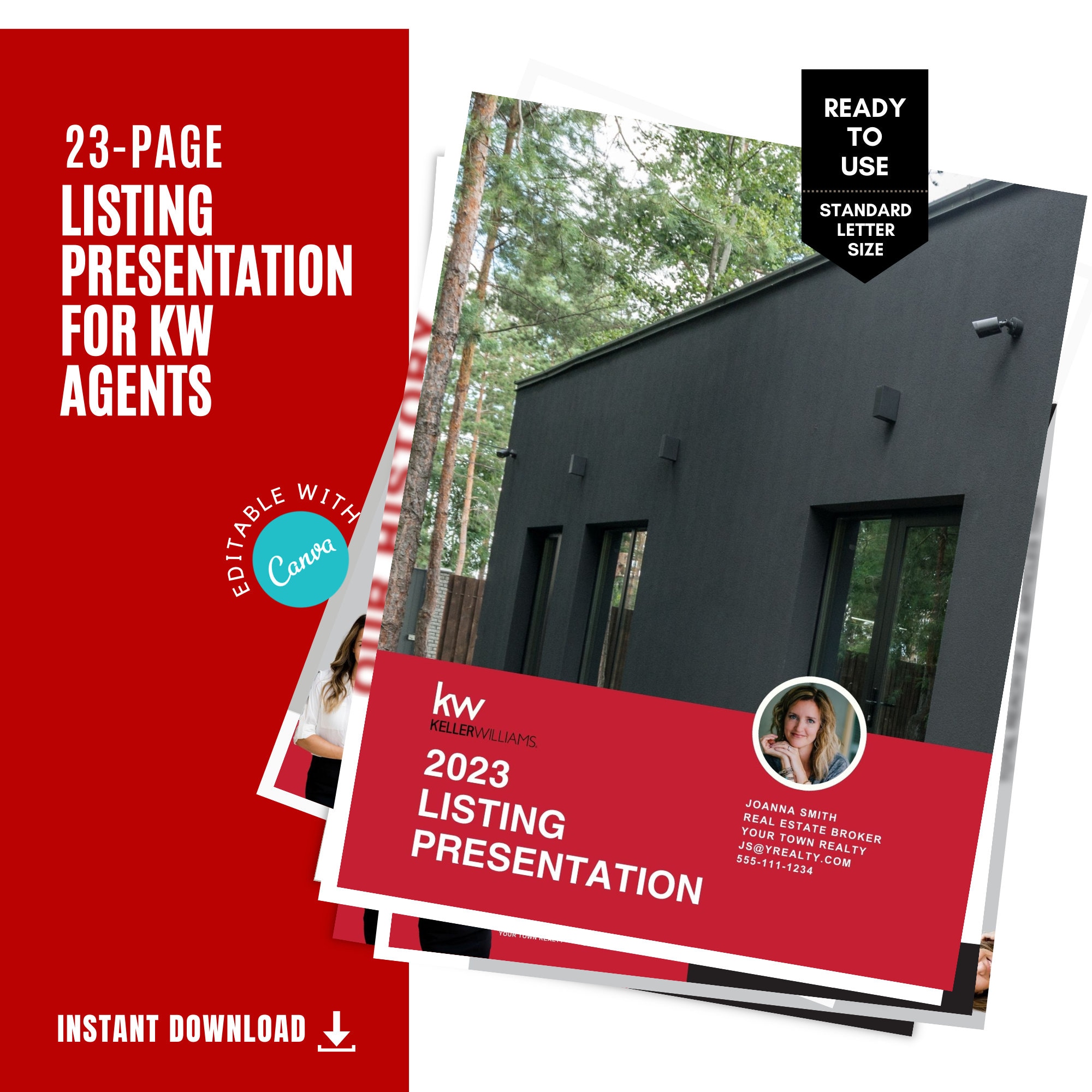 KW Keller Williams Listing Presentation | Realtor Marketing | Bestseller Canva Template | KW Real Estate Marketing Essentials | KW Agent
