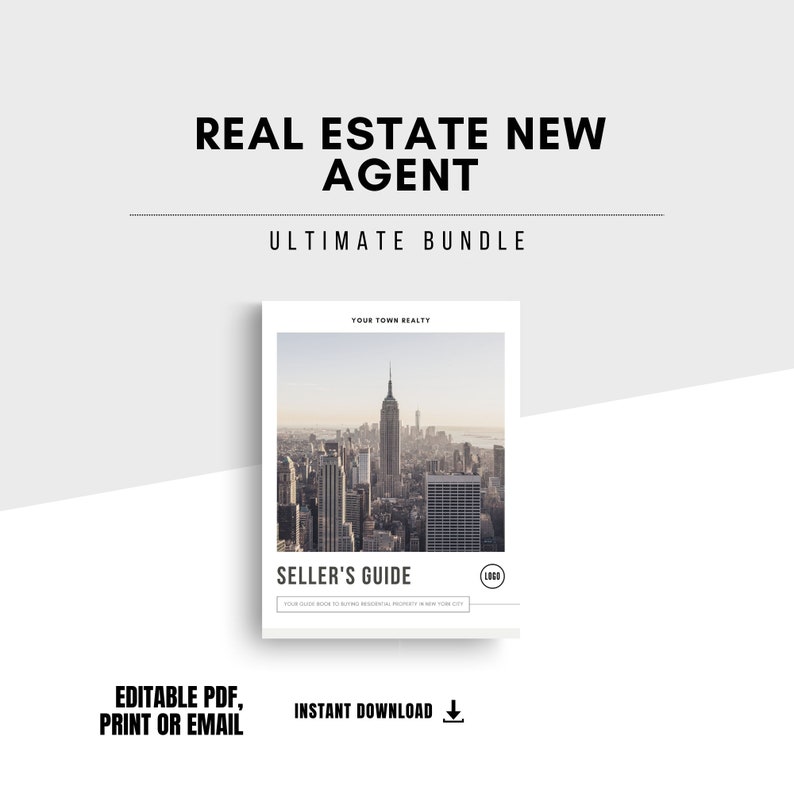 NEW AGENT Real Estate All-in-One Toolkit Guides, Worksheets More Realtor Ultimate Marketing Bundle Real Estate Editable Templates image 6