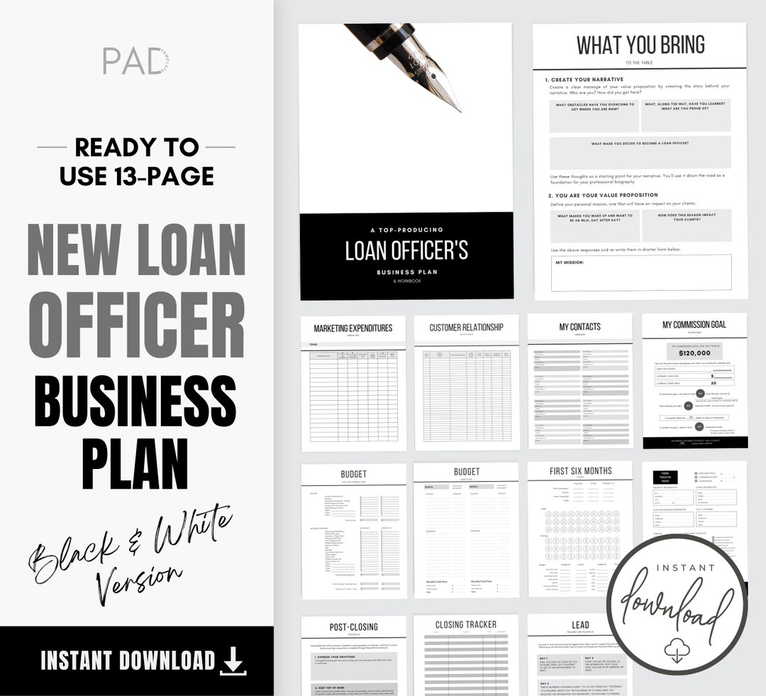 loan officer business plan template