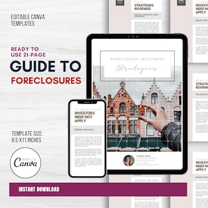 Foreclosure Guide | Realtor Marketing Editable | Canva | Lead Magnet Printable PDF | Foreclosure Strategies | Real Estate Investor's Guide