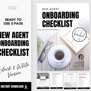 New Agent Onboarding Checklist | Realtor Hiring | Real Estate Recruiting | CANVA Editable Template Bestseller| New Agent Recruiting