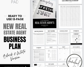 Real Estate Agent Business Plan Template: New Realtor Guide (Digital Download)
