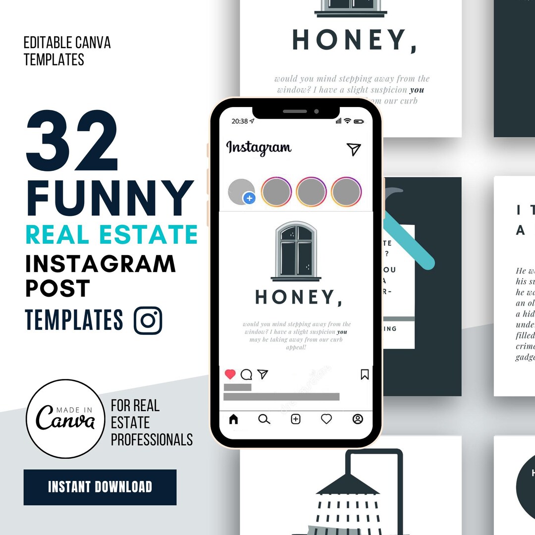 Fun Interactive Realtor Posts 32 Funny Real Estate Instagram Posts: Realtor Marketing Templates ...