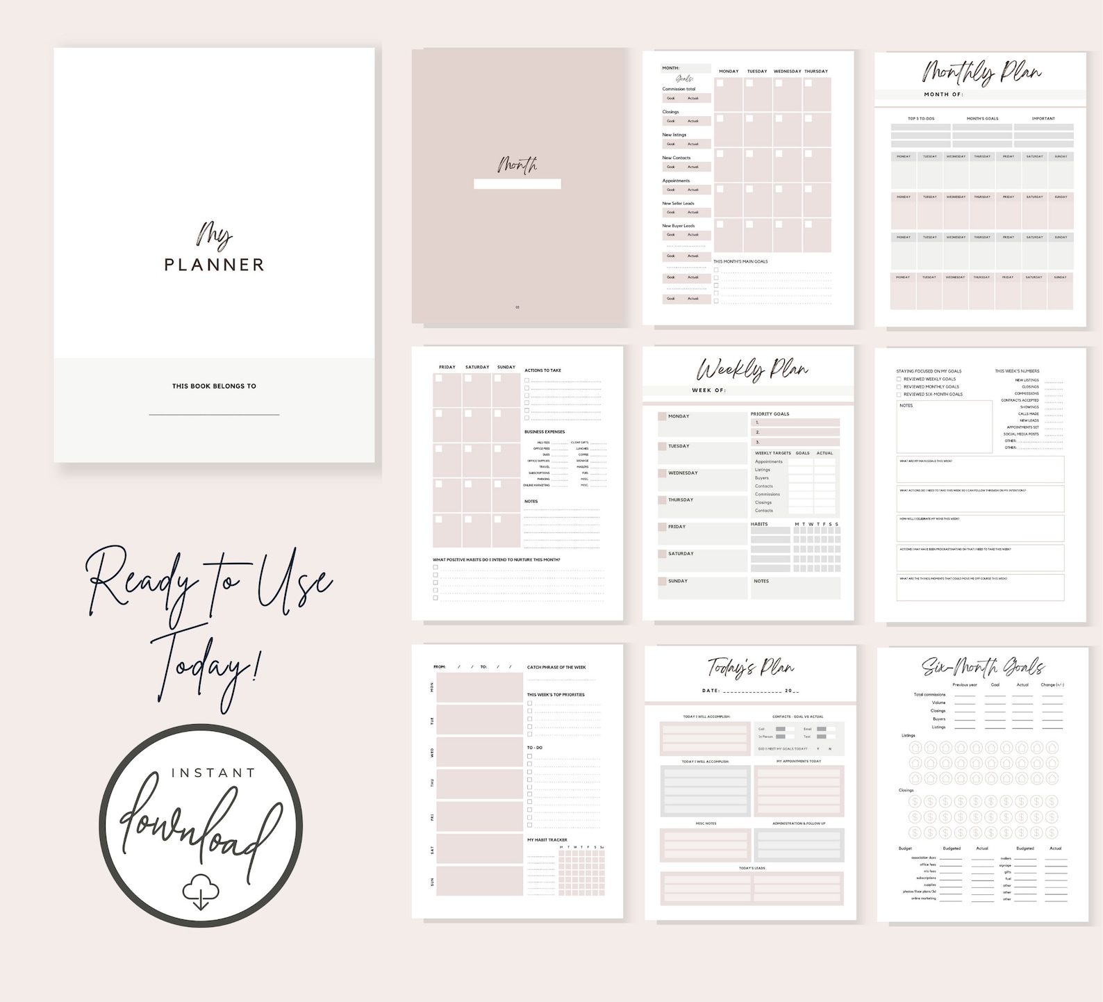 Printable Real Estate Agent Planner Complete Realtor Planner - Etsy