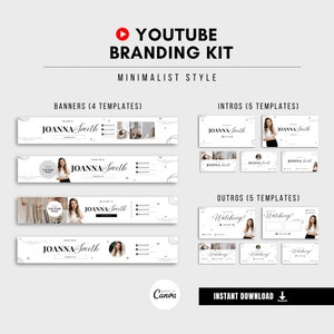 Ultimate YouTube Branding Kit: Elevate Your Channel with Professional Graphics | Etsy Bestseller CANVA Editable Banner Intro Outro Template