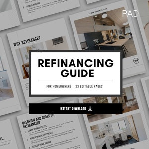 Refinancing Guide for Mortgage Brokers: Editable CANVA Template (Instant Download)