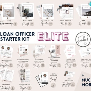 Marketing VIP Kit for Loan Officers | Complete Packet MLO Marketing | Social Media for Home Loans | Editable Bestseller CANVA Templates