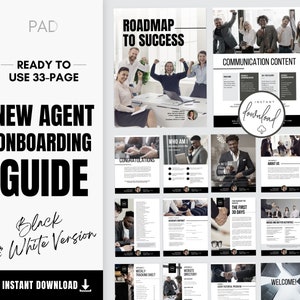 Real Estate Team Onboarding Guide | Realtor Hiring | Real Estate Recruiting | On-boarding Success Plan | CANVA Editable Template Bestseller